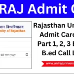 Rajasthan University Admit Card 2025