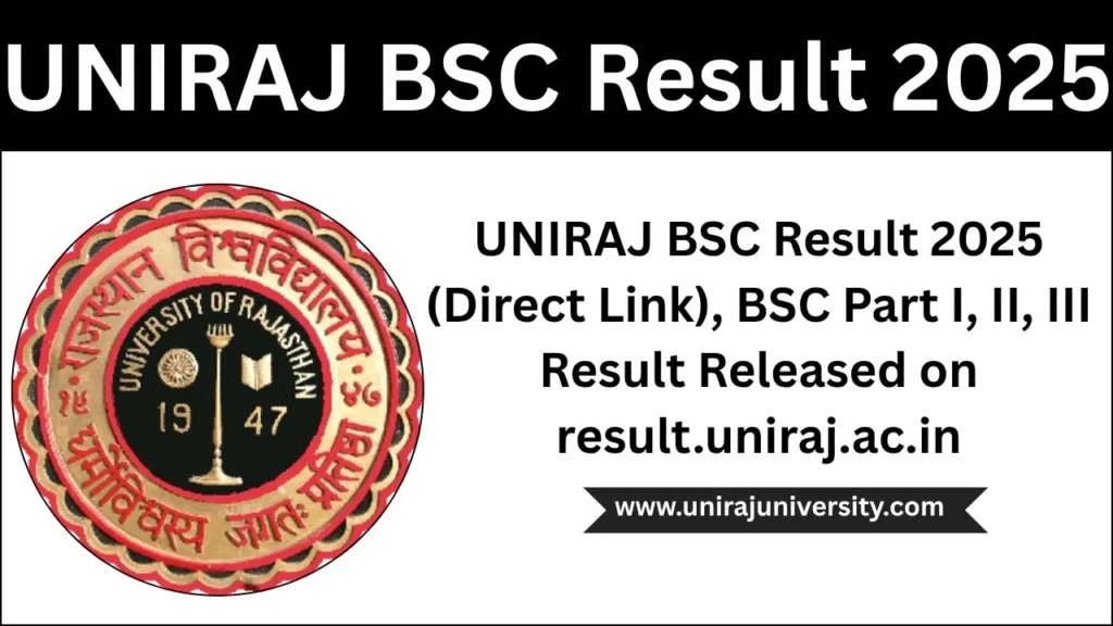 UNIRAJ BSC Result 2025 Released