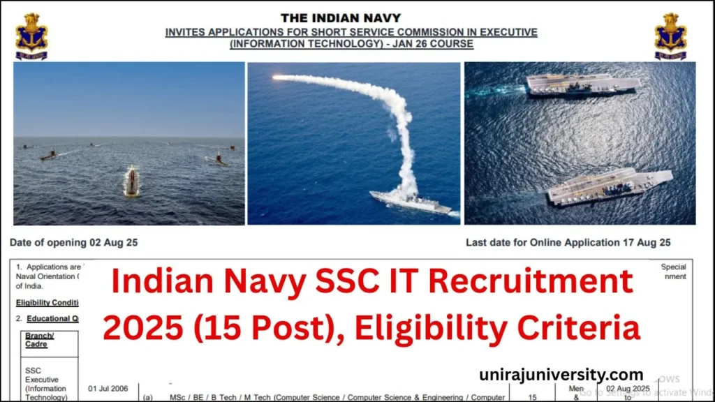Indian Navy SSC IT Recruitment 2025