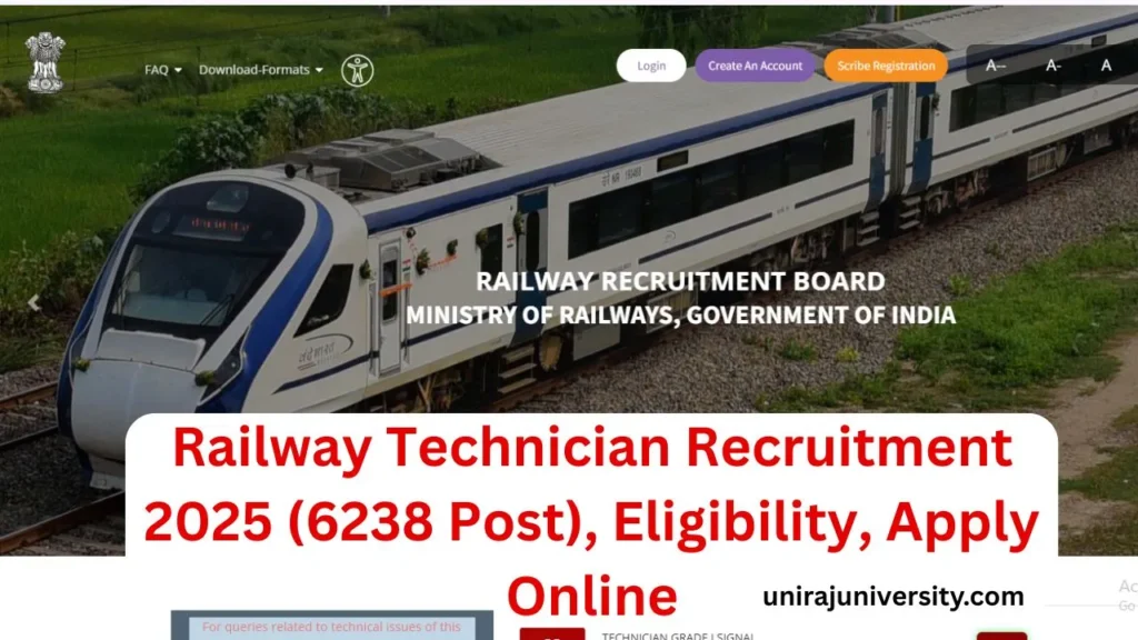 Railway Technician Recruitment 2025 Notification Released